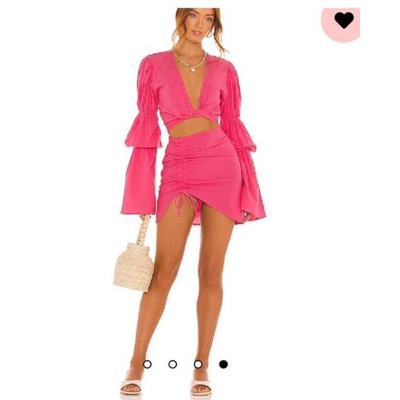 REVOLVE Dresses & Skirts - Bananhot x Revolve Pink 2 Piece Set XS Top S Skirt Like New